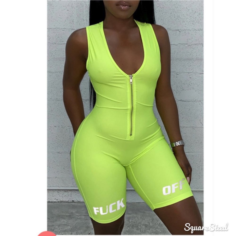 Jumpsuit (fuck off)  in orange